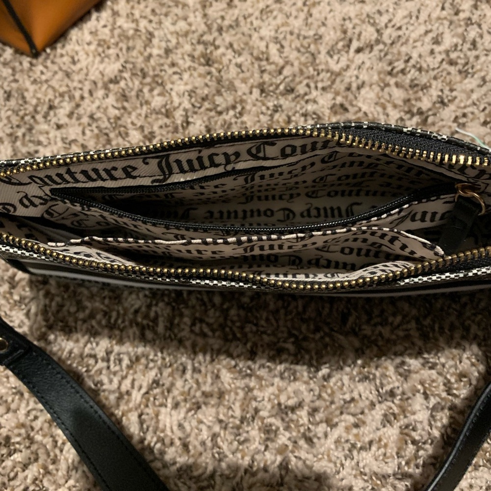 Juicy Couture Black and Gray Shoulder Bag - Picture 4 of 6